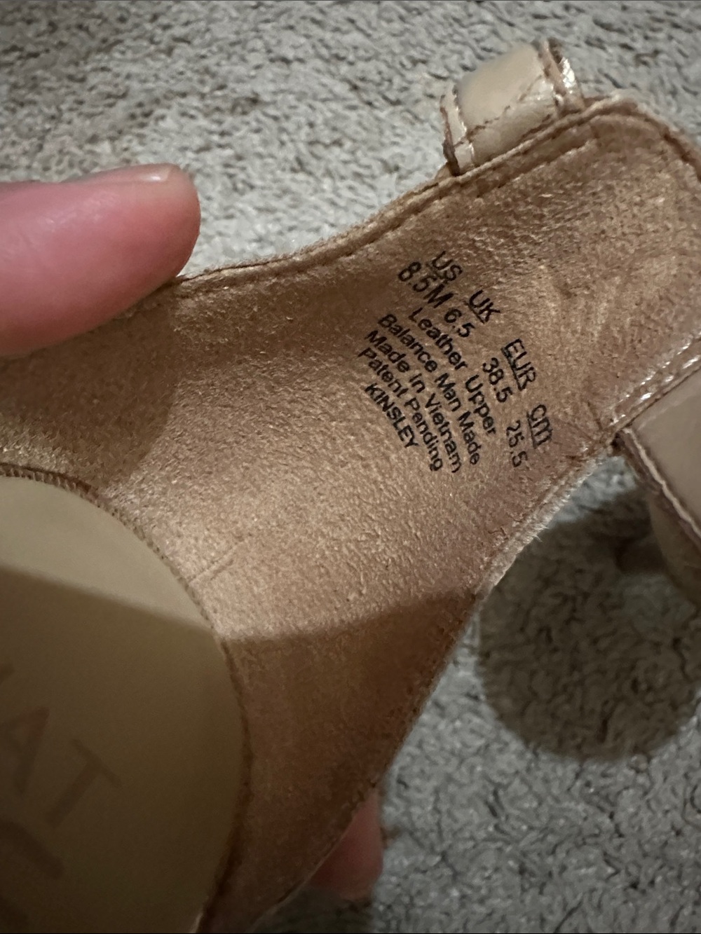 Naturalizer Gold Metallic Ankle Strap Heels - Picture 5 of 6